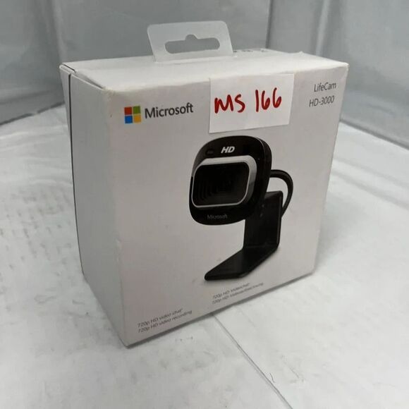 Microsoft LifeCam HD-3000 Black Widescreen With 720p Resolution Web Cam MS166 - Picture 3 of 7